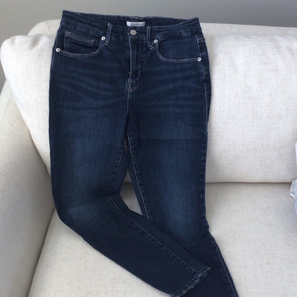 Good American Dark Indigo Skinny Jeans
